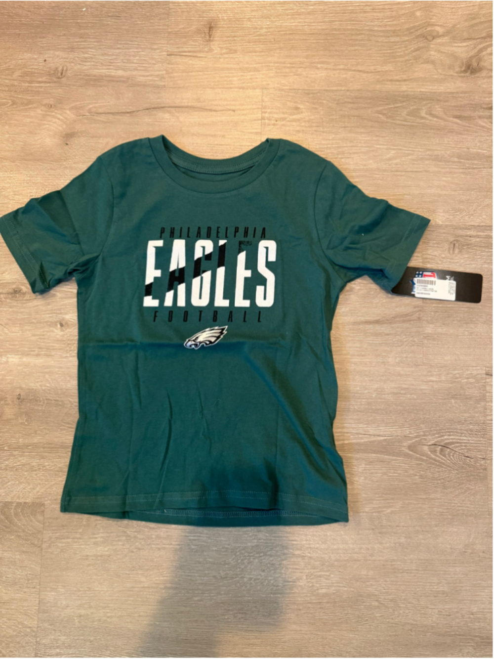 Boys NFL Philadelphia Eagles Graphic Tee Green White Size 5